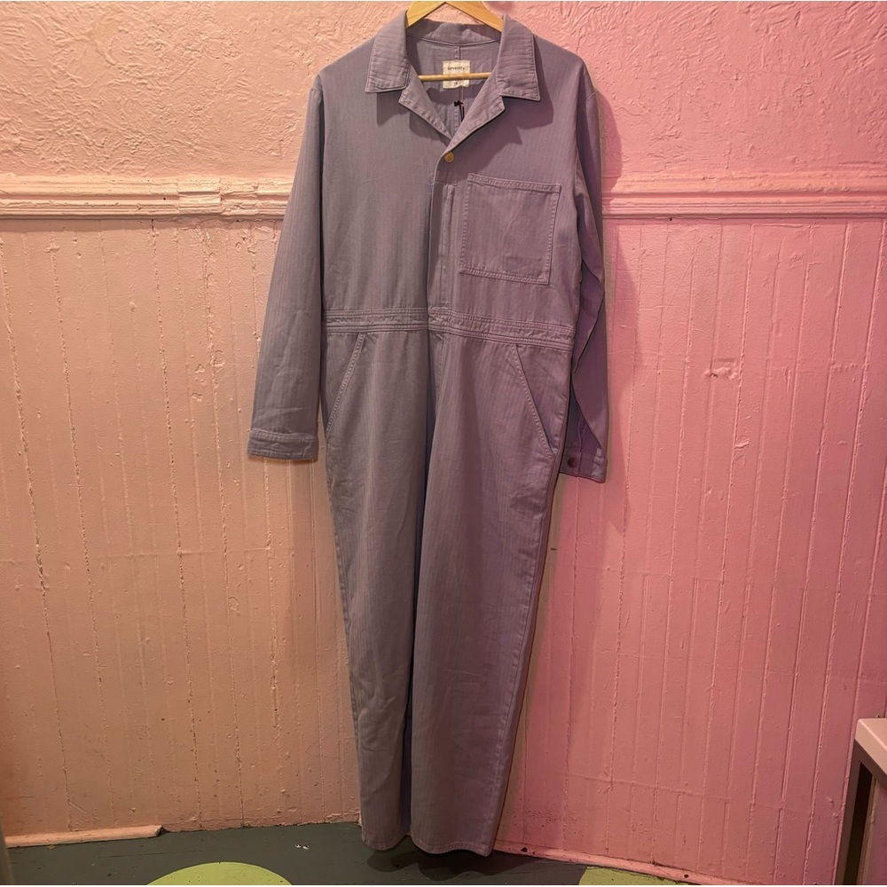 SOLD NWT Seventy + Mochi Lilac Indie Zip Front Jumpsuit size US14